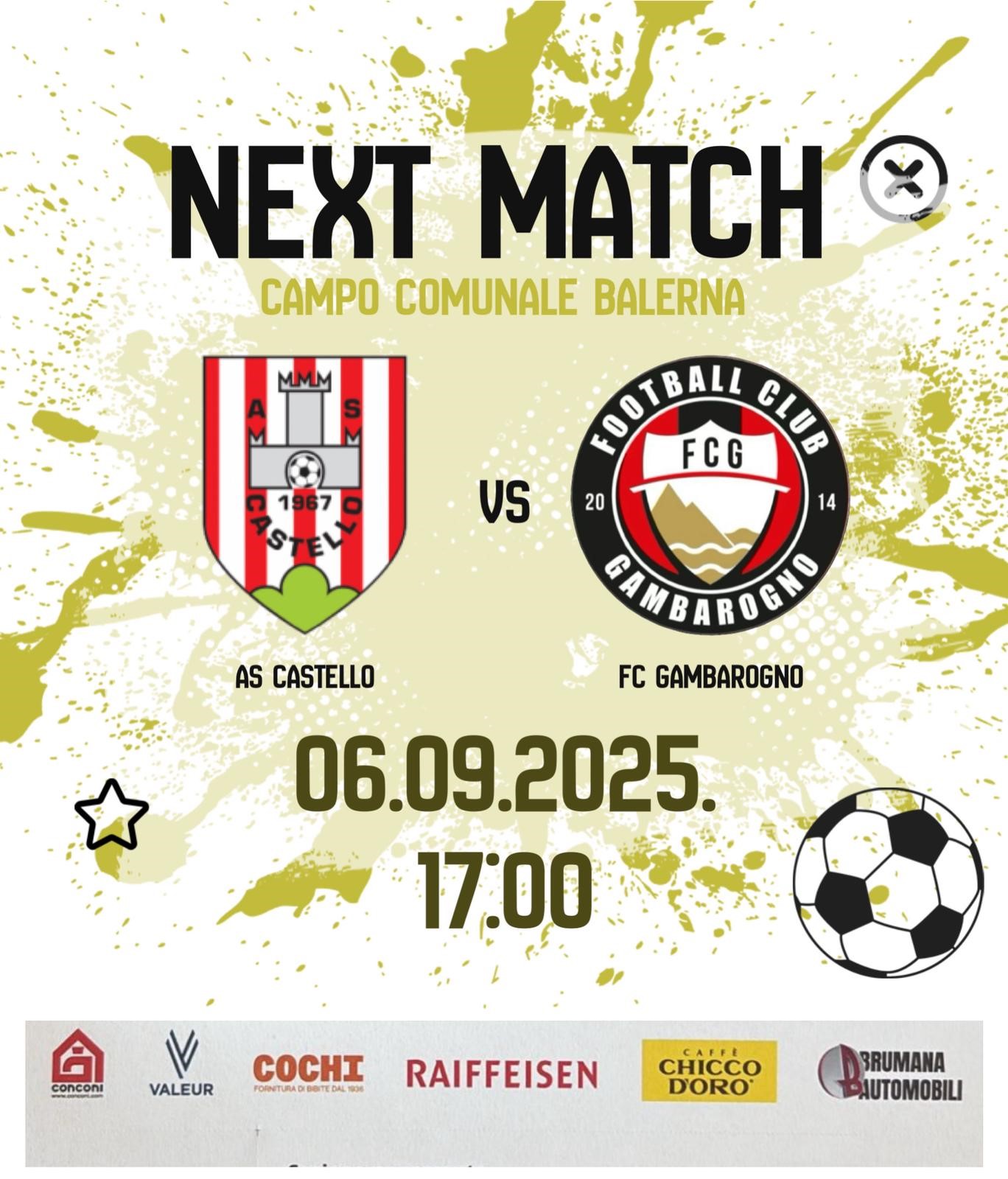 AS CASTELLO 1 - 2 FC GAMBAROGNO (Dabormida)