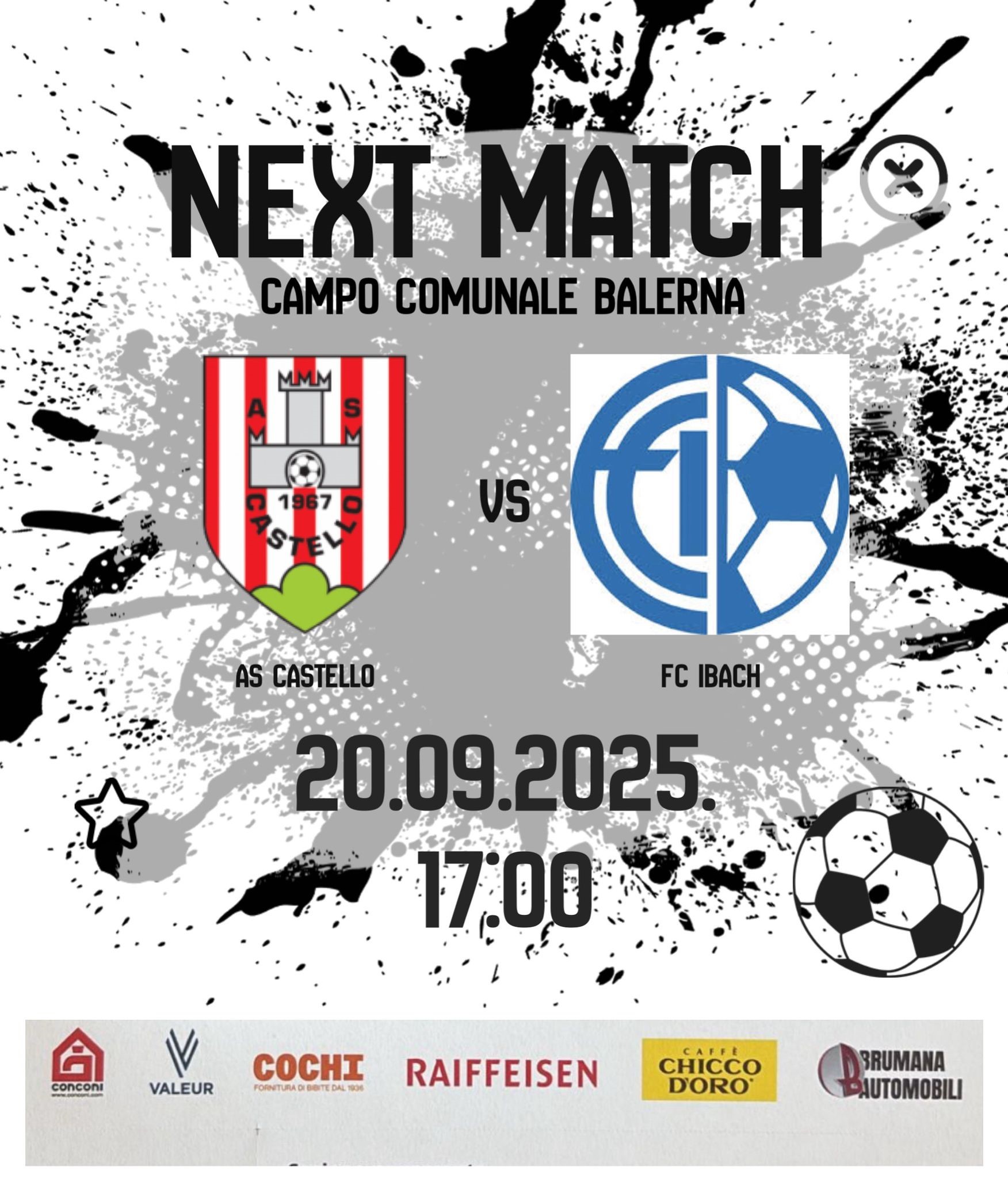 AS CASTELLO 3-1 FC IBACH (Da Silva Borges, Cutunic, Cutunic)