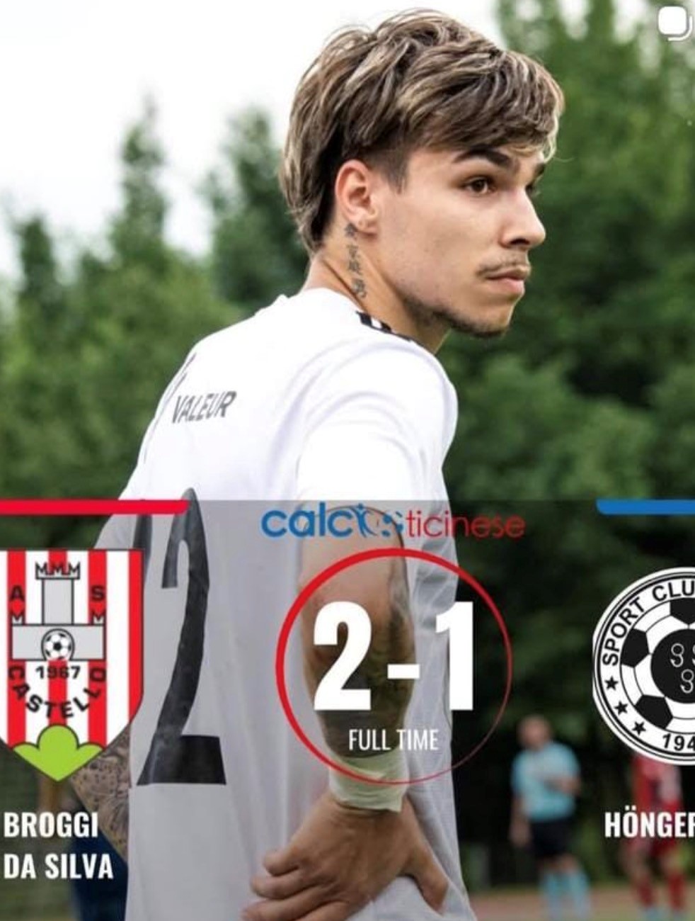 AS Castello 2-1 SC Emmen (Broggi, Da Silva Borges)